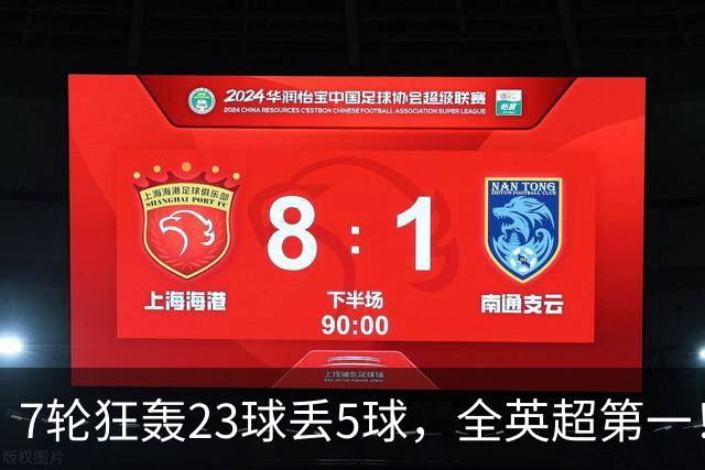 7轮狂轰23球丢5球，全英超第一！大黑马高居第三，卖掉1.35亿欧元球员反而更强